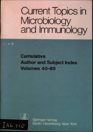 Seller image for Cumulative author and subject index; Volumes 40-85 aus: Current Topics in Microbiology and Immunology for sale by books4less (Versandantiquariat Petra Gros GmbH & Co. KG)