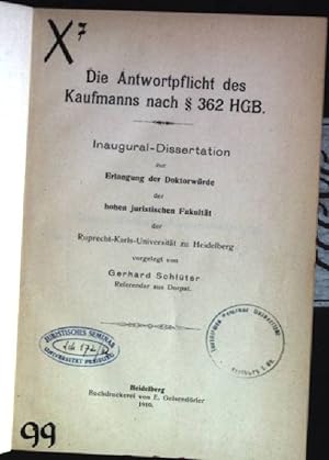 Die Antwortpflicht des Kaufmanns nach § 362 HGB