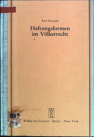 Imagen del vendedor de Haftungsformen im Vlkerrecht Juristische Gesellschaft zu Berlin; 102 a la venta por books4less (Versandantiquariat Petra Gros GmbH & Co. KG)