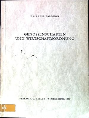 Bild des Verkufers fr Genossenschaften und Wirtschaftsordnung. zum Verkauf von books4less (Versandantiquariat Petra Gros GmbH & Co. KG)