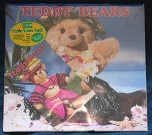 TEDDY BEAR WALL CALENDAR 16 month 1994 - (One Pocket Planner // 12 Postcards )