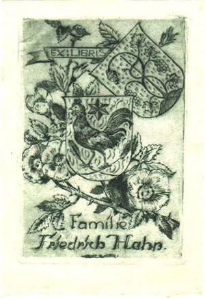 Exlibris für die Familie Friedrich Hahn.