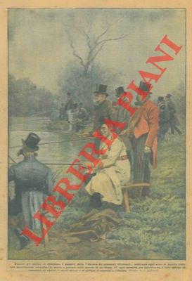 I membri della "Società dei pescatori dilettanti" celebrano la nascita della loro associazione re...