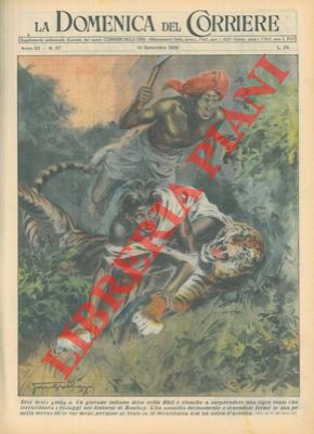 Tigre reale che terrorizzava i villaggi nei dintorni di Bombay decapitata da due eroici fratelli.