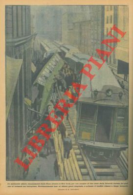 Scontro di due treni della ferrovia elevata a New York.