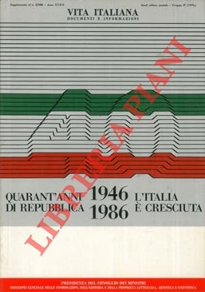 1946 - 1986 : quarant'anni di repubblica, l'Italia è cresciuta.