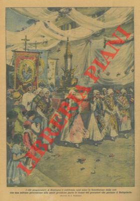 Seller image for A Boulogne  celebrata ogni anno la benedizione delle reti con una solenne processione, alla quale prendono parte le donne dei pescatori che portano il reliquiario. for sale by Libreria Piani