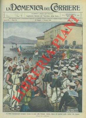 Festoso sbarco dei marinai italiani a Scutari.