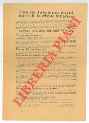 Pas de fascisme royal après le fascisme hitlérien. Leopold III medite un coup de force.