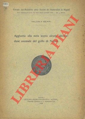 Bild des Verkufers fr Aggiunta alla nota sopra alcune idromeduse anomale del golfo di Napoli. zum Verkauf von Libreria Piani