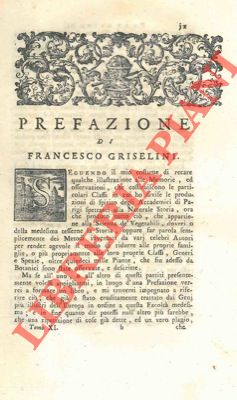 Immagine del venditore per Prefazione (Memorie della Real Accademia delle Scienze di Parigi. Classe VI. Botanica). venduto da Libreria Piani