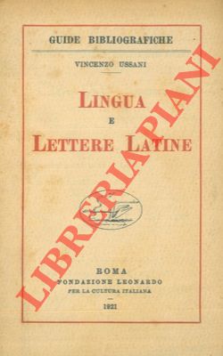Lingua e lettere latine.