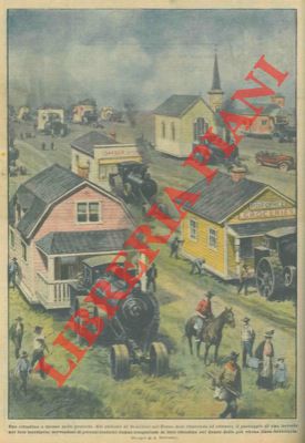 Abtitanti di Ochiltree nel Texas, trasportano la loro cittadina servendosi di potenti trattrici p...