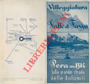 Villeggiatura nella Valle di Fassa. Pera m. 1314. Albergo Rizzi.