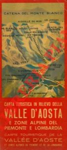 Carta turistica in rilievo della Valle d'Aosta e zone alpine del Piemonte e Lombardia