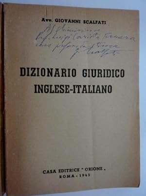 - DIZIONARIO GIURIDICO INGLESE / ITALIANO