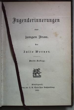 Bild des Verkufers fr Jugenderinnerungen einer jungen Frau. zum Verkauf von books4less (Versandantiquariat Petra Gros GmbH & Co. KG)