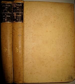 Imagen del vendedor de La Philosophie des Grecs considre dans son dveloppement historique. Premire partie : La Philosophie des Grecs avant Socrate. T.I Introduction gnrale, Les anciens Ioniens, Les Pythagoriciens. T. II Les Elates Hraclite, Empdocle, les Atomistes - Anaxagore - Les Sophistes. a la venta por Le Chemin des philosophes