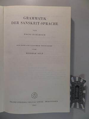 Grammatik der Sanskrit-Sprache. Aus d. Engl. übers. von Wilhelm Solf.