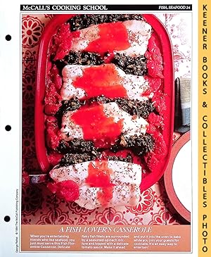 Seller image for McCall's Cooking School Recipe Card: Fish, Seafood 24 - Fish Florentine Casserole : Replacement McCall's Recipage or Recipe Card For 3-Ring Binders : McCall's Cooking School Cookbook Series for sale by Keener Books (Member IOBA)