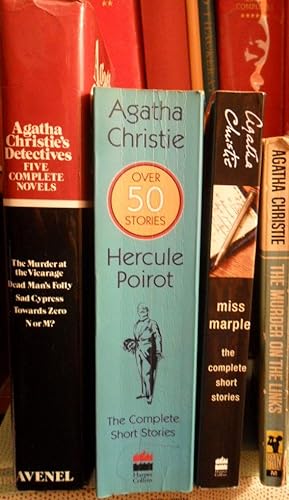 Seller image for AGATHA CHRISTIE'S DETECTIVES five complete novels (The Murder at the vicarage - Dead Man's Folly - Sad Cypress - Toward Zero - Nor M?) + HERCULE POIROT THE COMPLETE SHORT STORIES + MISS MARPLE COMPLETE SHORT STORIES + THE MURDER ON THE LINKS (4 libros) for sale by Libros Dickens