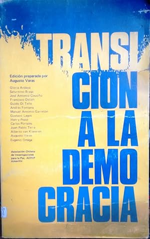 Bild des Verkufers fr Transicin a la democracia Amrica Latina y Chile zum Verkauf von Librera Monte Sarmiento