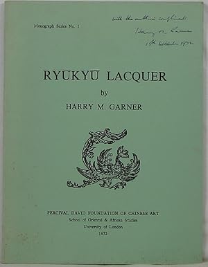 Imagen del vendedor de Ryukyu Lacquer a la venta por Newbury Books