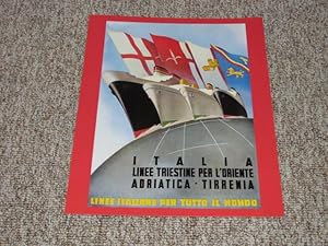 Seller image for Werbedruck / Werbeblatt / Reklame Italia Linee Triestine per L`Oriente Adriatica-Tirrenia (Reprint), for sale by Versandantiquariat Hbald