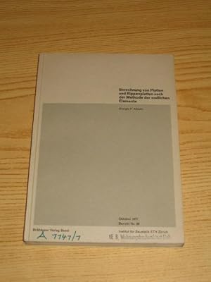 Bild des Verkufers fr Berechnung von Platten und Rippenplatten nach der Methode der endlichen Elemente, zum Verkauf von Versandantiquariat Hbald