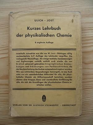 Bild des Verkufers fr Kurzes Lehrbuch der physikalischen Chemie, zum Verkauf von Versandantiquariat Hbald