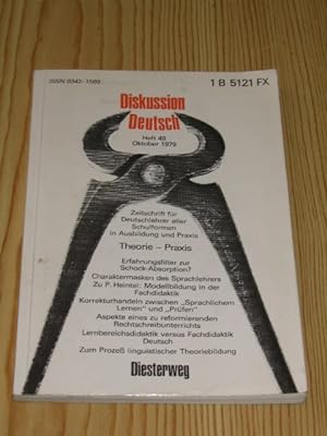 Image du vendeur pour Diskussion Deutsch - 10. Jahrgang, Heft 49 (Oktober / November 1979), mis en vente par Versandantiquariat Hbald