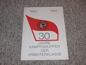 Schmuckblatt 30 Jahre Kampfgruppen der Arbeiterklasse der DDR,