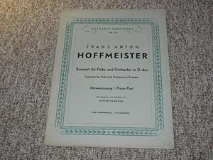 Franz Anton Hoffmeister. Konzert für Flöte und Orchester in D-dur. Concerto for Flute and Orchest...