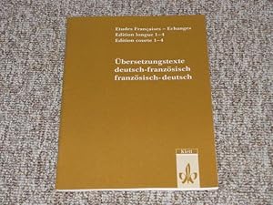 Seller image for bersetzungstexte deutsch-franzsisch / franzsisch-deutsch (Edition courte 1-4), for sale by Versandantiquariat Hbald