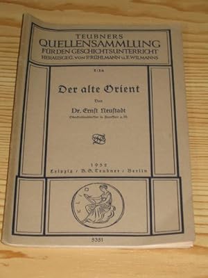 Bild des Verkufers fr Der alte Orient, zum Verkauf von Versandantiquariat Hbald