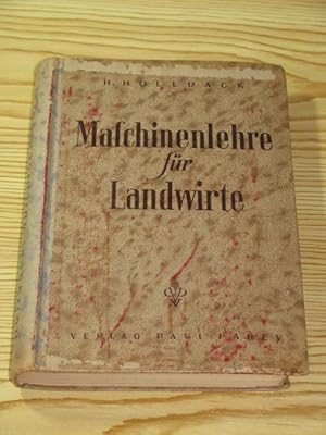 Image du vendeur pour Maschinenlehre fr Landwirte, mis en vente par Versandantiquariat Hbald