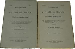 Bild des Verkufers fr Vierteljahresschrift fr gerichtliche Medicin und ffentliches Sanittswesen. Neue Folge. 41. Band. Hefte 1 und 2., zum Verkauf von Versandantiquariat Hbald