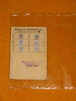 Bild des Verkufers fr Einlage zur Mitgliedskarte KPD - Mitgliedsbeitrge fr 1946, zum Verkauf von Versandantiquariat Hbald