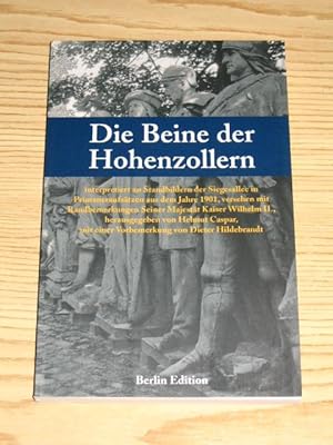 Bild des Verkufers fr Die Beine der Hohenzollern, zum Verkauf von Versandantiquariat Hbald