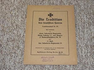 Seller image for Die Tradition des deutschen Heeres. Traditionsheft Nr. 59., for sale by Versandantiquariat Hbald