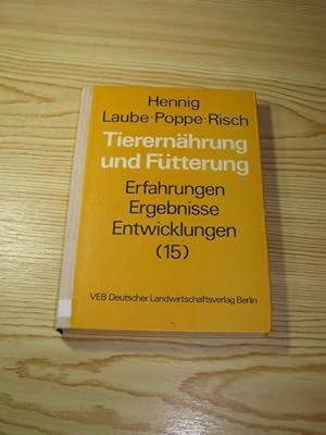 Image du vendeur pour Tierernhrung und Ftterung - Erfahrungen, Ergebnisse, Entwicklungen (15), mis en vente par Versandantiquariat Hbald