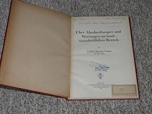 Seller image for ber Abschreibungen und Wertungen im landwirtschaftlichen Betrieb, for sale by Versandantiquariat Hbald