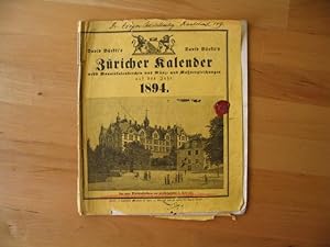 Image du vendeur pour Zricher Kalender nebst Monatskalenderchen und Mnz- und Mavergleichungen auf das Jahr 1894, mis en vente par Versandantiquariat Hbald