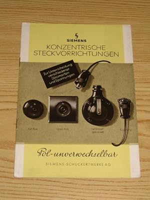 Imagen del vendedor de Siemens Konzentrische Steckvorrichtungen 10 A, 250 V, a la venta por Versandantiquariat Hbald