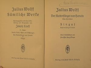 Bild des Verkufers fr Julius Wolff samtliche Werke zum Verkauf von Antica Libreria di Bugliarello Bruno S.A.S.