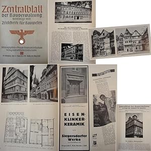 Bild des Verkufers fr Zentralblatt der Bauverwaltung, vereinigt mit Zeitschrift fr Bauwesen: Heft 13 vom 29. Mrz 1939, 59.Jahrgang zum Verkauf von Galerie fr gegenstndliche Kunst