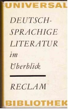 Image du vendeur pour Deutschsprachige Literatur im berblick. mis en vente par Antiquariat Jterbook, Inh. H. Schulze