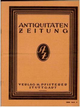 Antiquitäten-Zeitung. Offizielles Organ des Verband südwestdeutscher Antiquitätenhändler E.V. Stu...