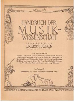 Handbuch der Musikwissenschaft. Lieferung 58: Evangelische Kirchenmusik. Heft 2