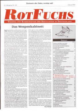 Bild des Verkufers fr RotFuchs : Tribne fr Kommunisten und Sozialisten in Deutschland. 13. Jahrgang, Nr. 144, Januar 2010 zum Verkauf von Antiquariat Jterbook, Inh. H. Schulze